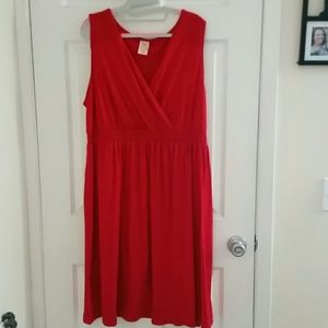 Womens red summer dress